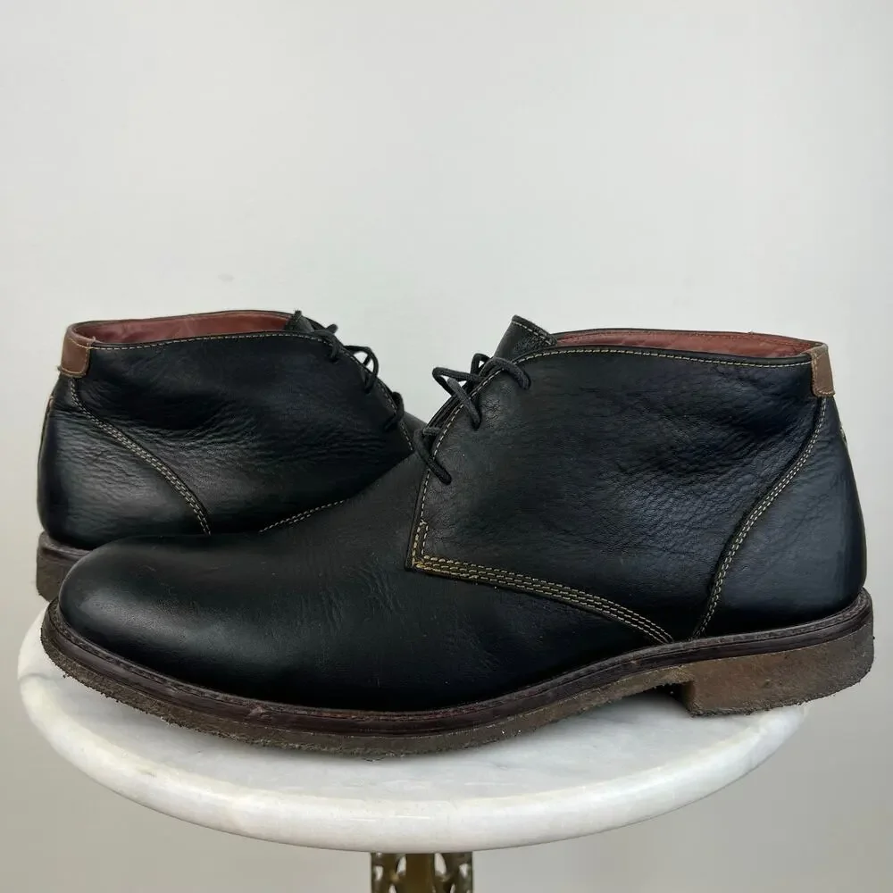 Johnston & Murphy Men's Copeland Black Leather Chukka Boot 25-2021 (Sz 12)
